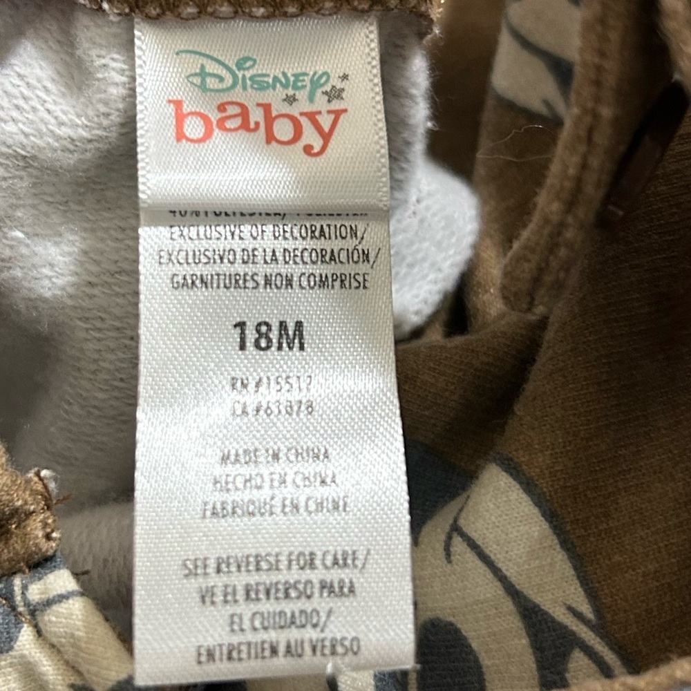 Disney Baby Overall Mickey Mouse Brown 18 months - Picture 8 of 8